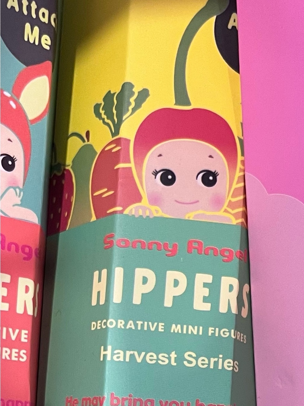 Sonny Angel Hippers Harvest Series Decorative Mini Figure - Pink/Yellow